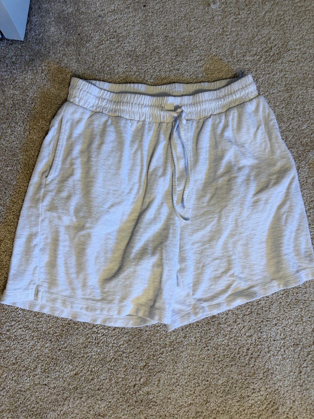 Dirty Laundry Men’s White Drawstring Athletic Shorts